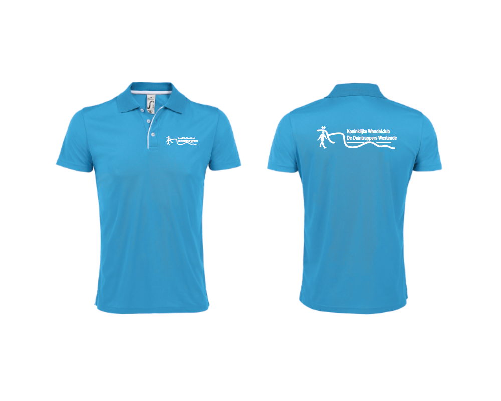 Polo Performer heren-aqua