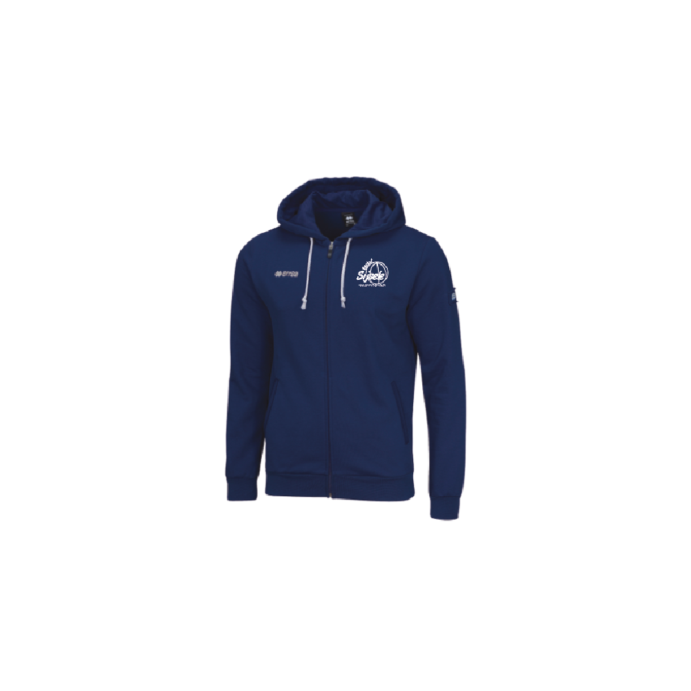 Erreà Wire navy hooded sweater-full zip Basket Sijsele