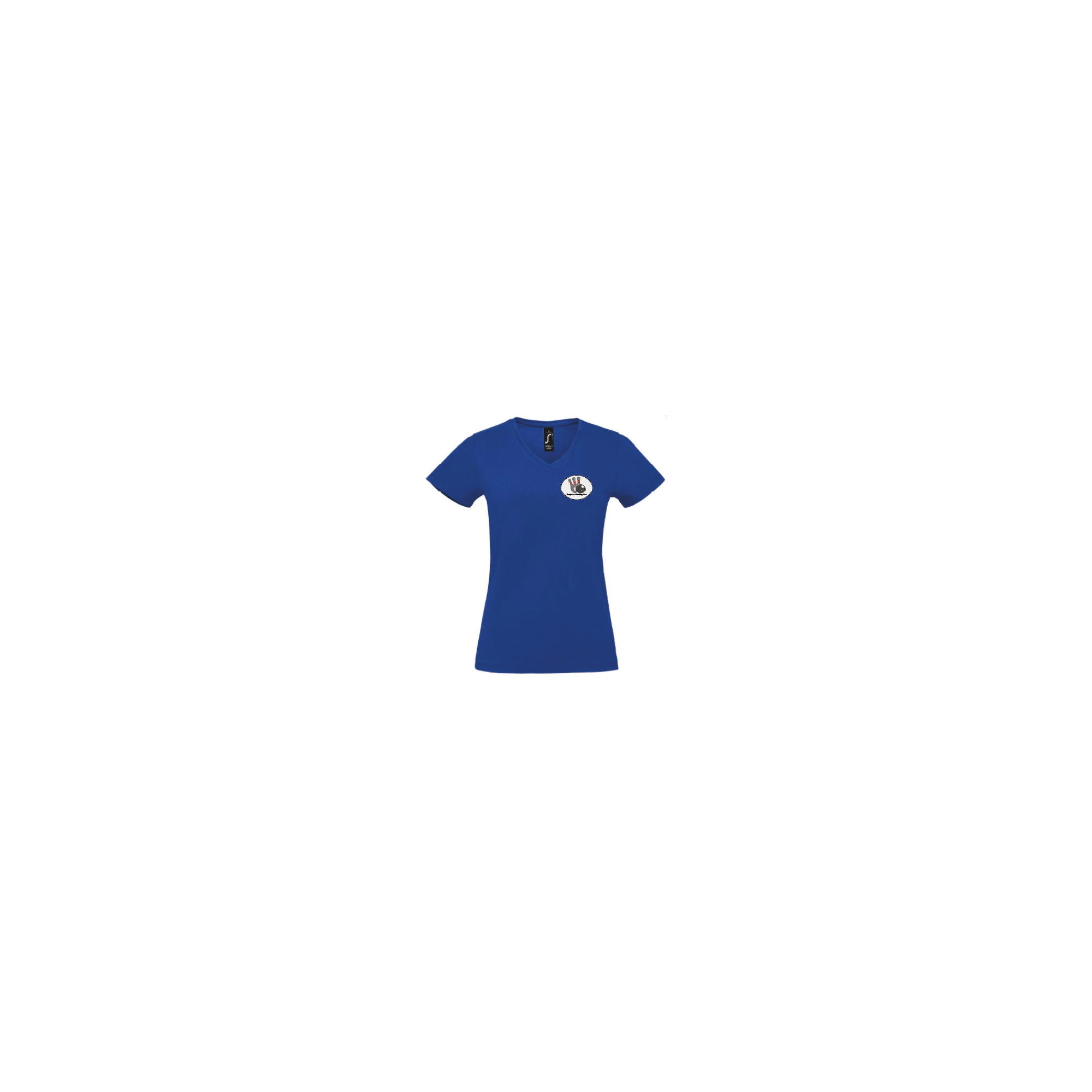 Dames T-shirt V-hals - kon.Blauw