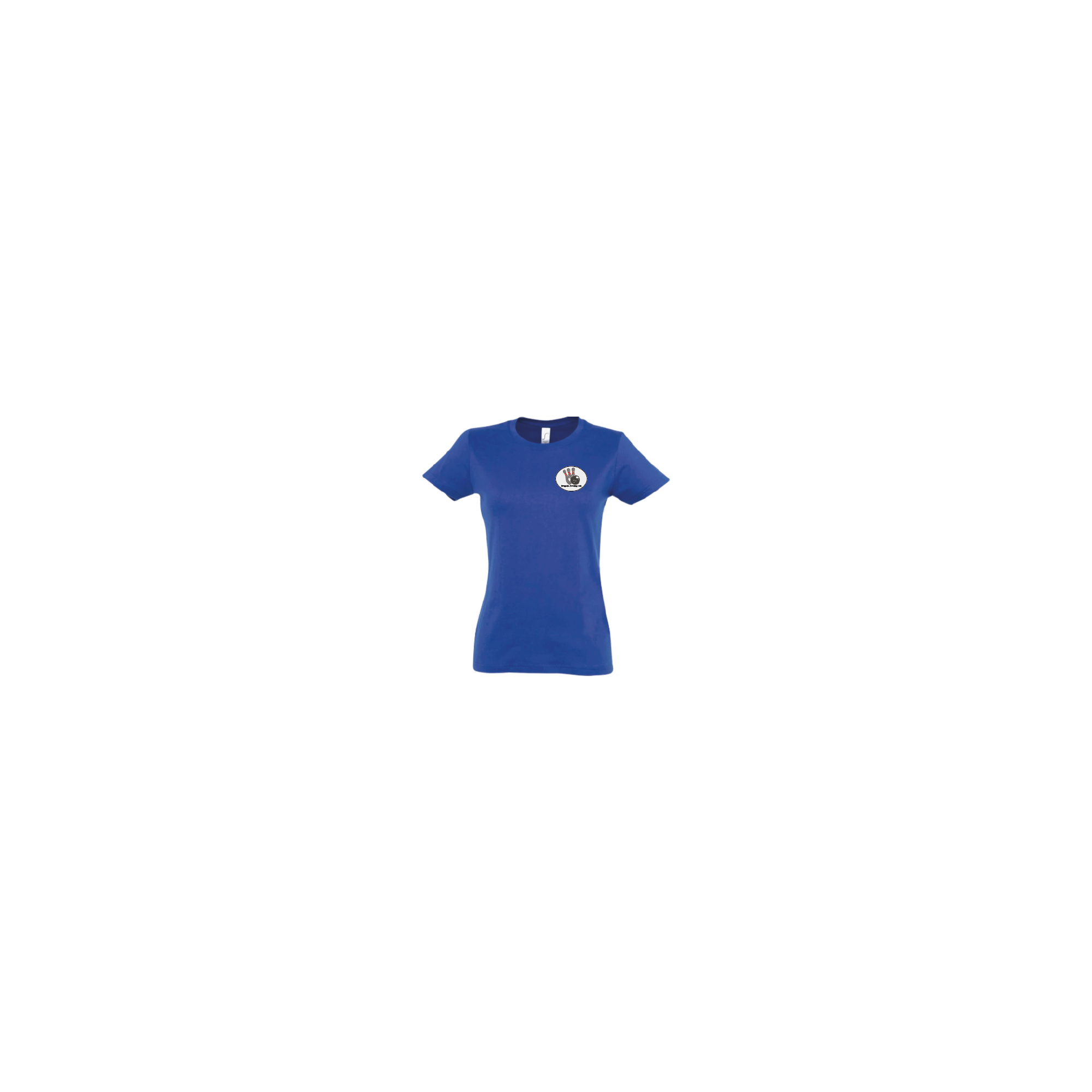Dames T-shirt ronde hals - kon.Blauw