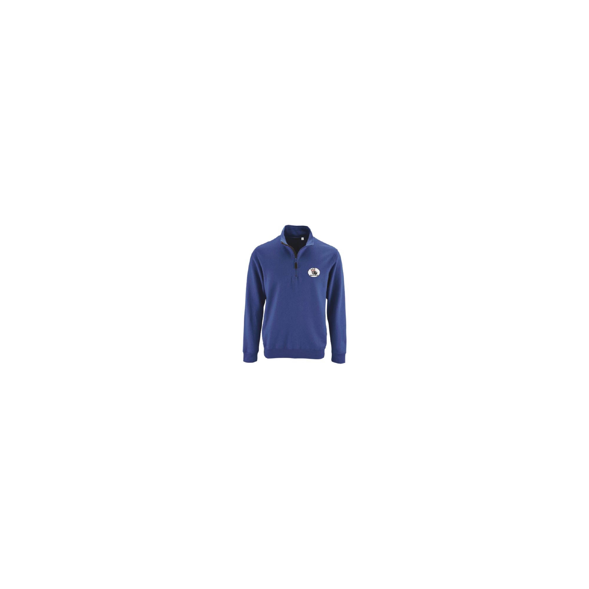 Sweatshirt Stan-korte zip-kon.Blauw