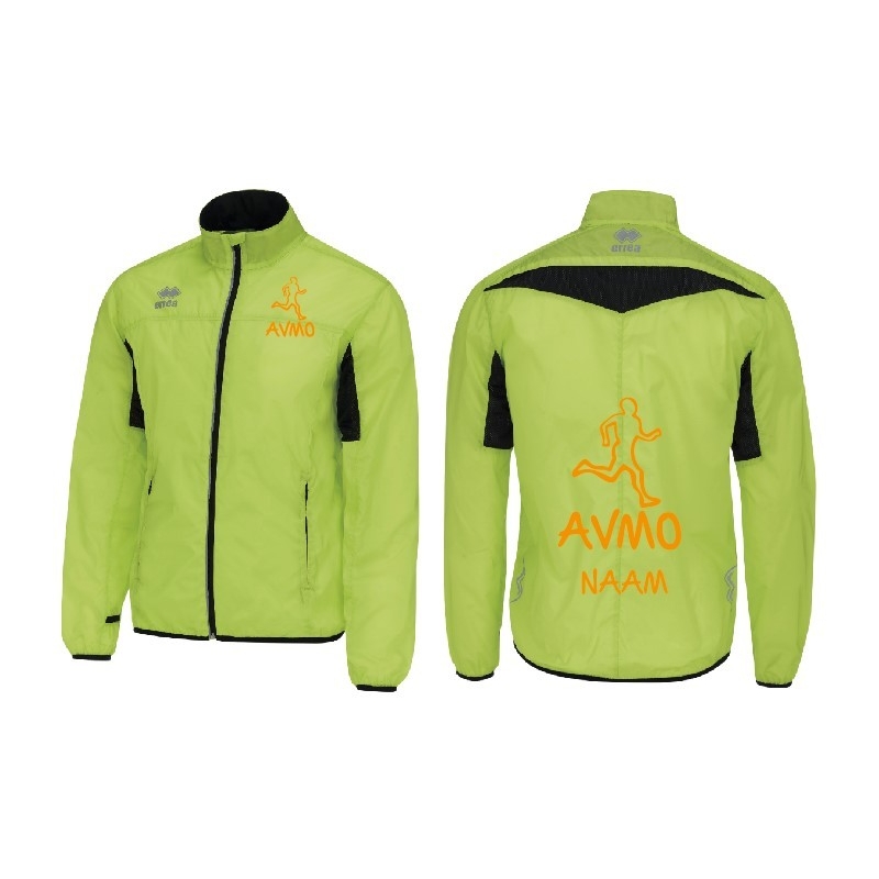 Erreà Dwyn windbreaker runningjacket fluo groen -AVMO