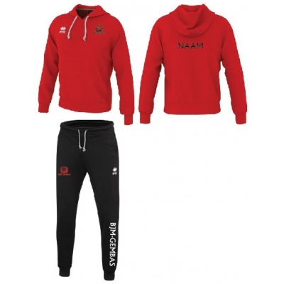 Erreà Warren3.0 sweater rood /Denali broek set - BJM-Gembas