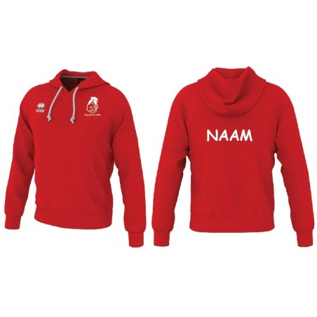 Erreà Warren3.0 hooded sweater-rood  kids- volley De Haan