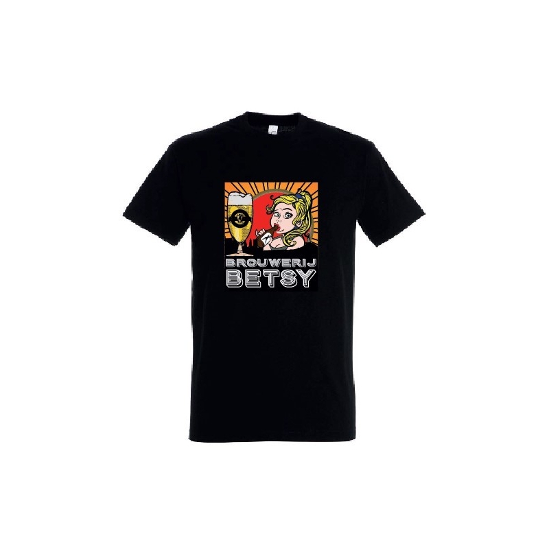 T-shirt zwart  Blonde Betsy-versie 2(grote maten)