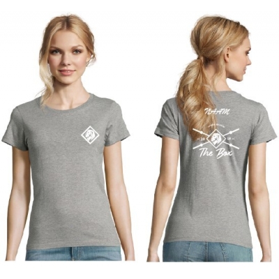 T-shirt The Box-dames-grijs