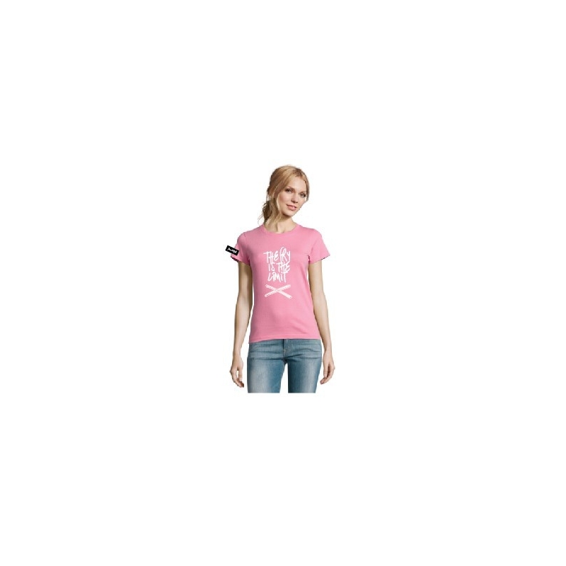 Kjell&Yane t-shirt-women round neck-pinck-The Fry is the Limit