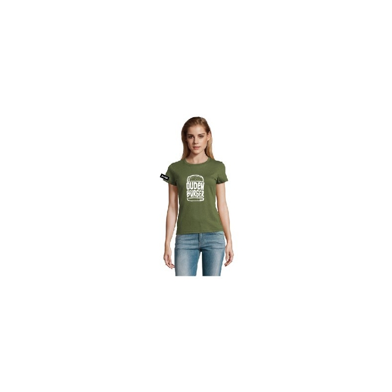 Yane&Kjell t-shirt-women round neck-green-Oudenburger