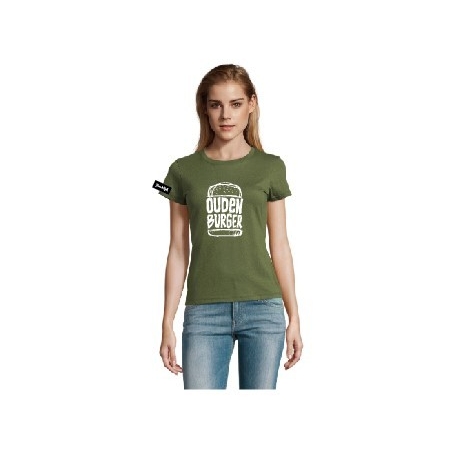 Yane&Kjell t-shirt-women round neck-green-Oudenburger