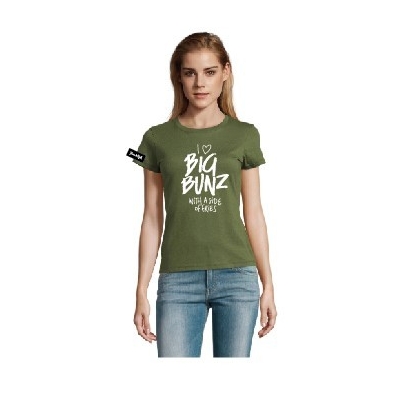 Yane&Kjell t-shirt-women round neck-green-Big Bunz