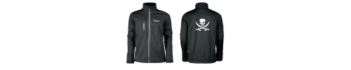 Ostend Pirates- light softshell jacket Printer -zwart