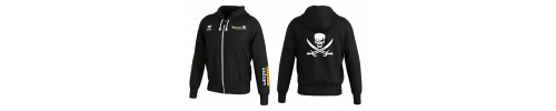Erreà Jacob fullzip hoody - zwart Ostend Pirates