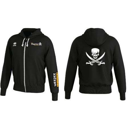 Erreà Jacob fullzip hoody - zwart Ostend Pirates