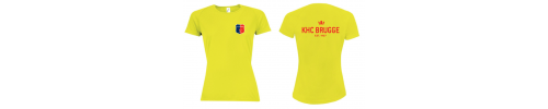 KHCB T-shirt dames - flou geel - dry fit