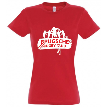 Rugby-dames club t-shirt(rood Imperial)