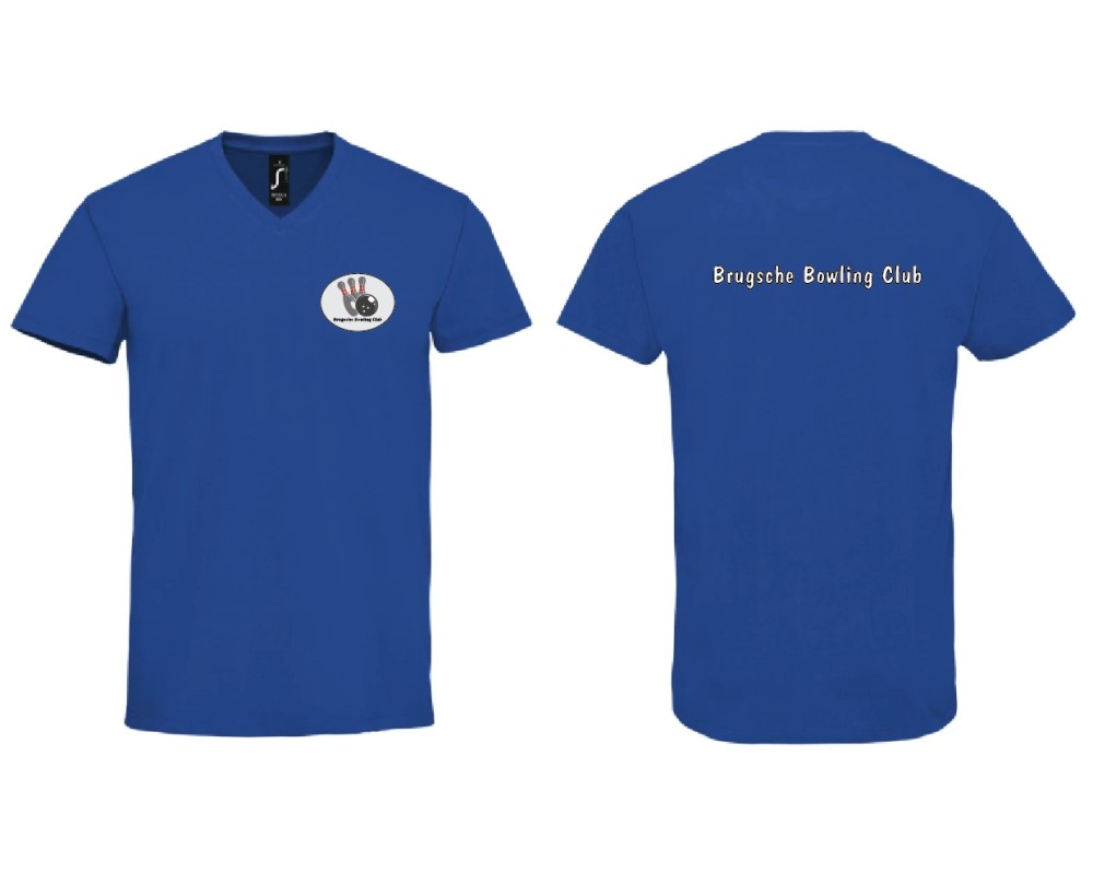 T-shirt V-hals - kon.Blauw